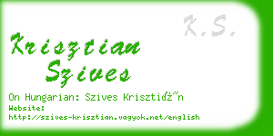 krisztian szives business card